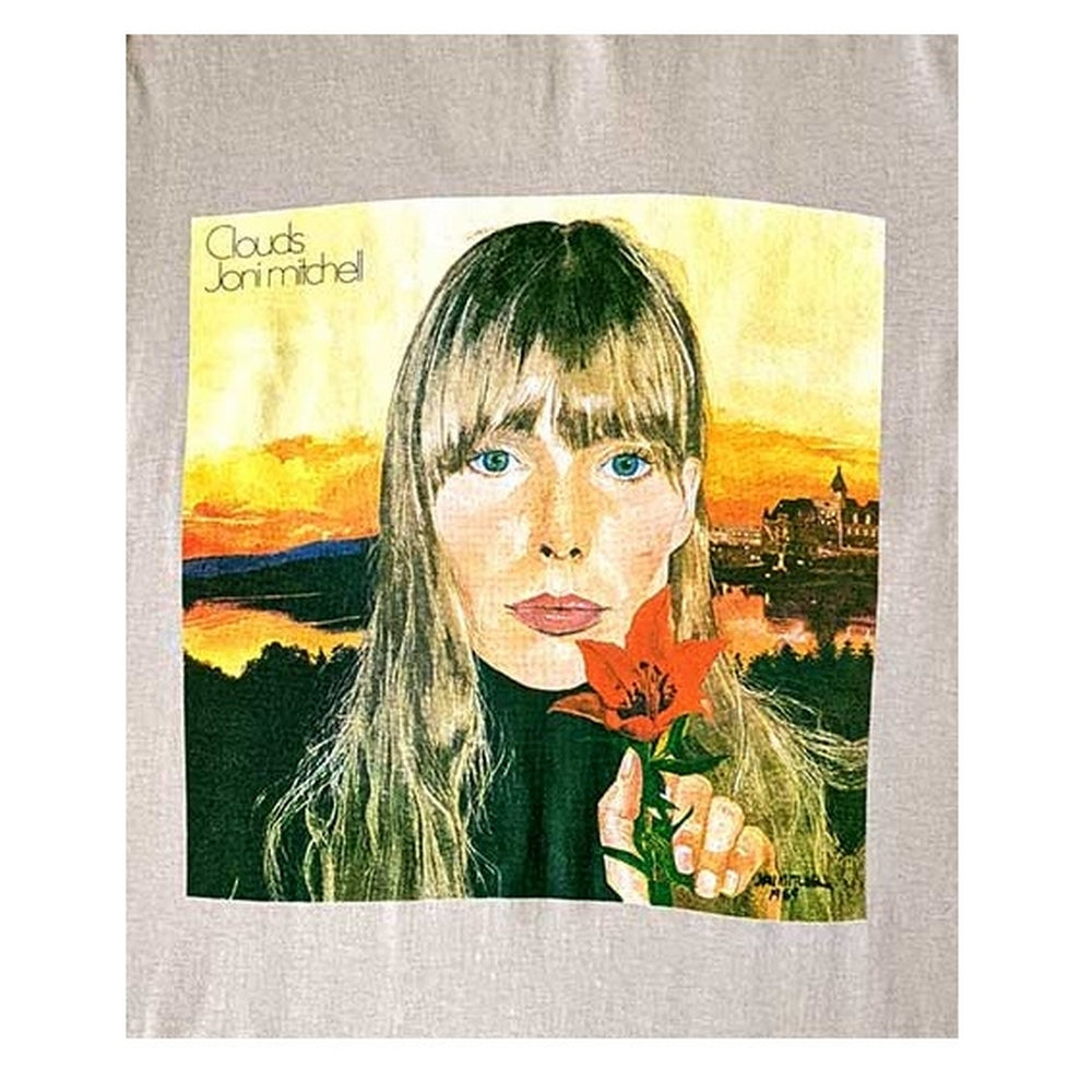 Sand - Back - Joni Mitchell Unisex Adult Clouds T-Shirt