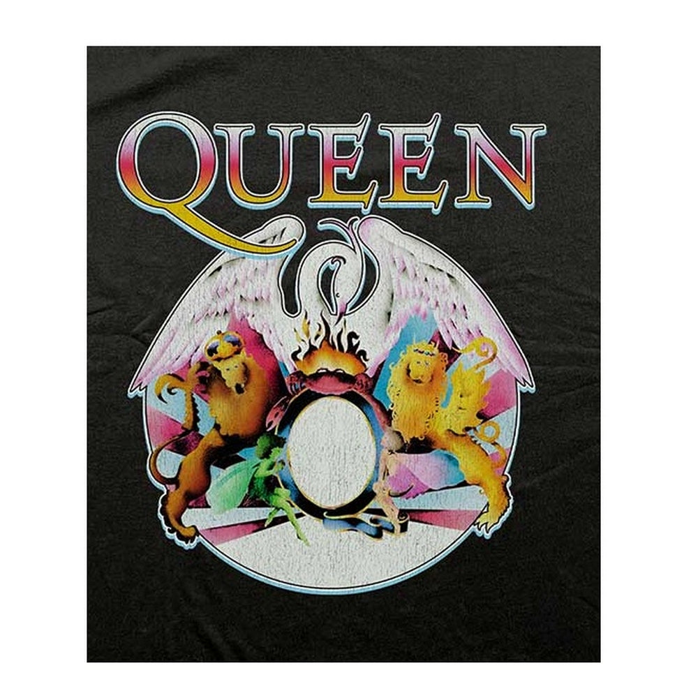 Black-Multicoloured - Back - Queen Unisex Adult Crest T-Shirt