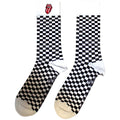 White-Black - Back - The Rolling Stones Unisex Adult Checked Socks