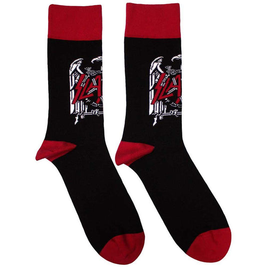 Black-Red - Front - Slayer Unisex Adult Eagle Crest Ankle Socks