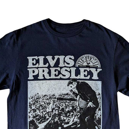Navy Blue - Back - Elvis Presley Unisex Adult You´re A Heartbreaker Sun Records T-Shirt