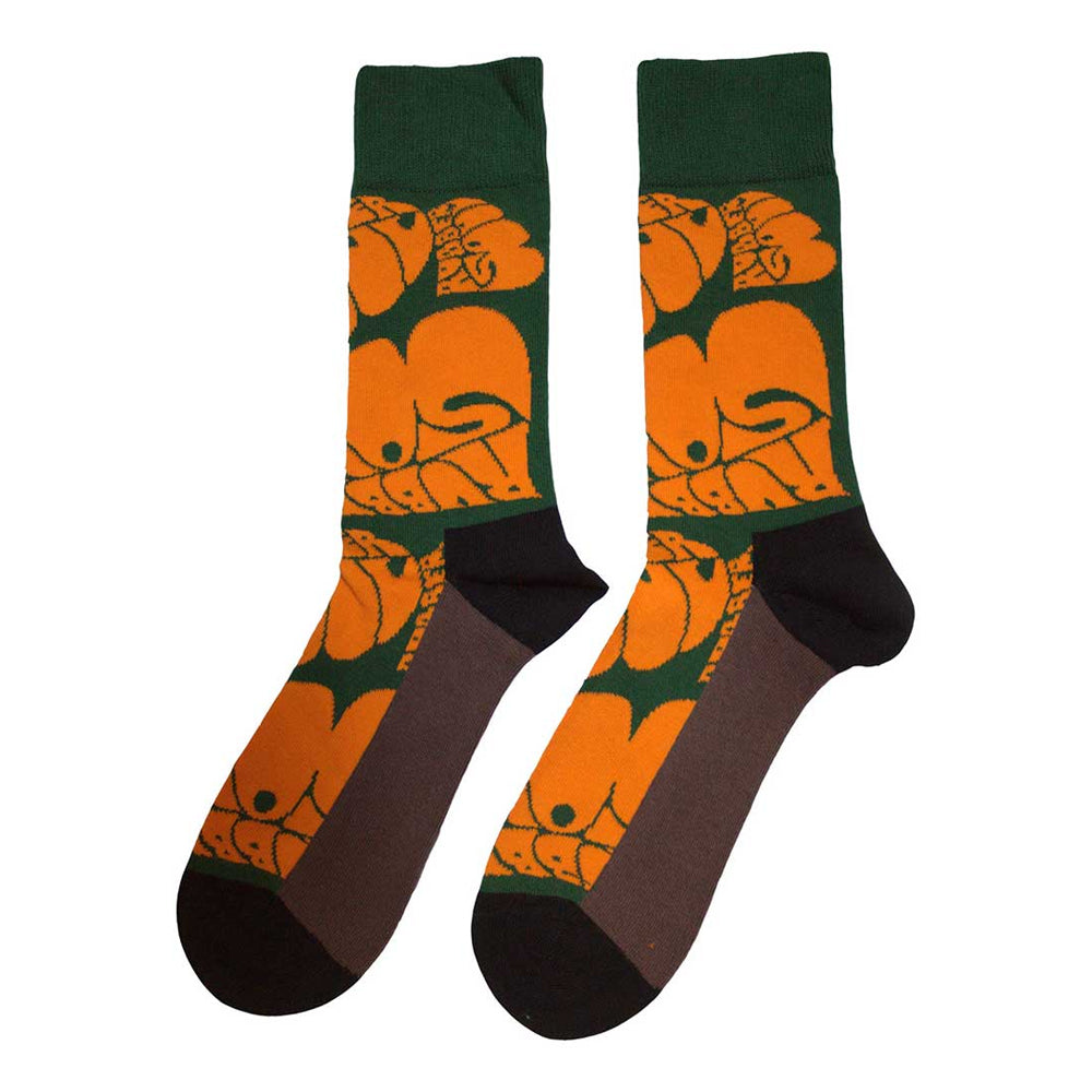 Green - Back - The Beatles Unisex Adult Rubber Soul Text Repeat Socks