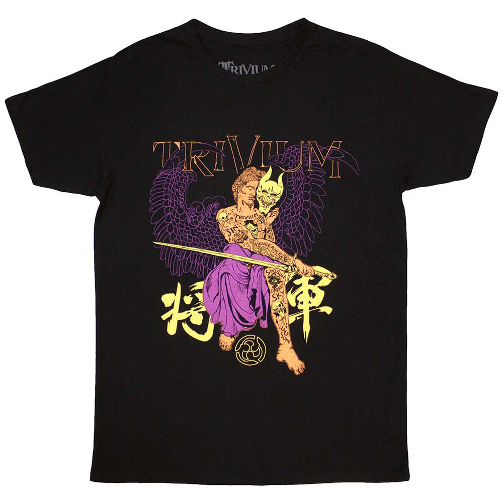 Black - Front - Trivium Unisex Adult Kanji T-Shirt