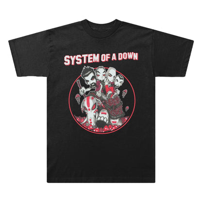Black - Front - System Of A Down Unisex Adult Mushroom People T-Shirt