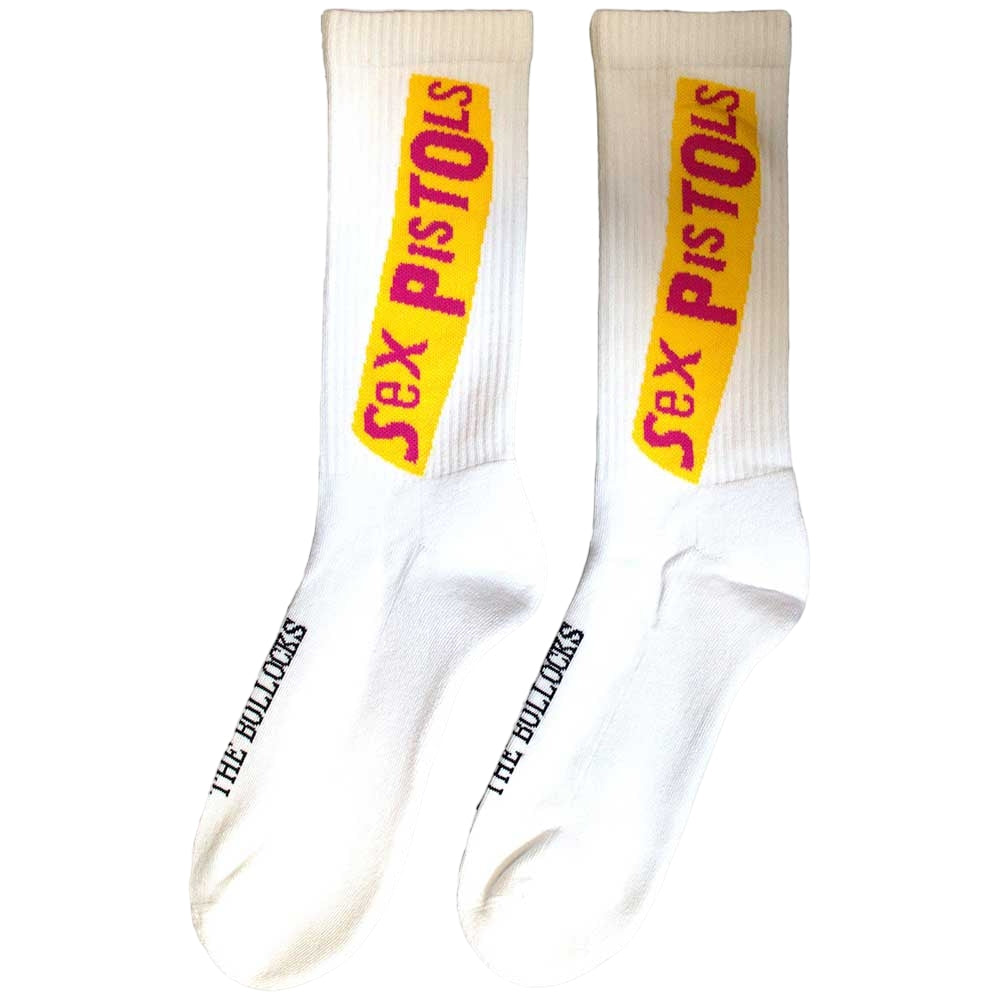 White - Back - Sex Pistols Unisex Adult Never Mind The Bollocks Terrycloth Socks