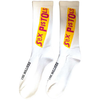 White - Back - Sex Pistols Unisex Adult Never Mind The Bollocks Terrycloth Socks