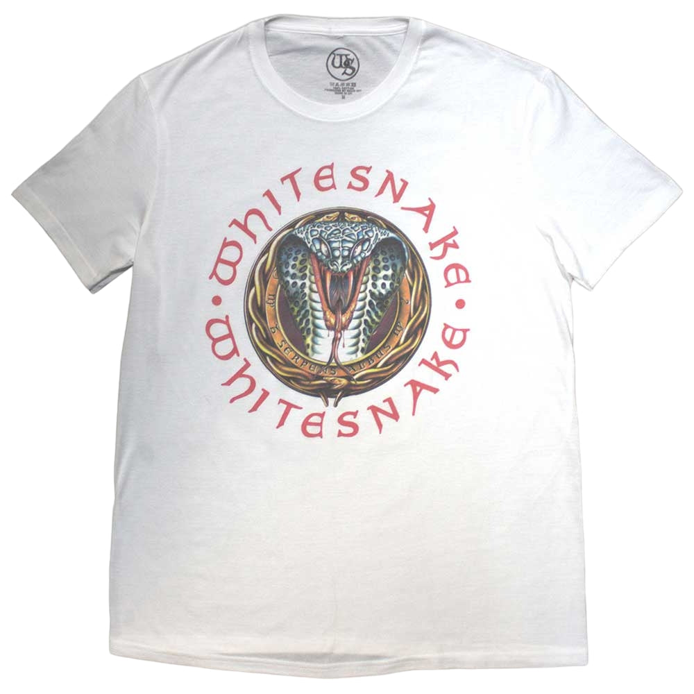 White - Front - Whitesnake Unisex Adult Donnington Snake T-Shirt