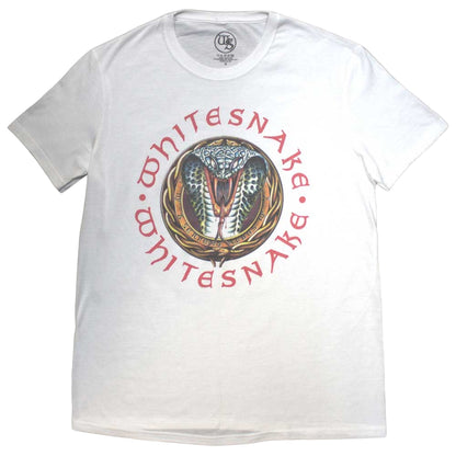 White - Front - Whitesnake Unisex Adult Donnington Snake T-Shirt