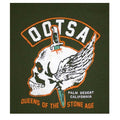 Green - Back - Queens Of The Stone Age Unisex Adult Winged Skull T-Shirt