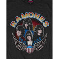 Black - Side - Ramones Womens-Ladies Wings T-Shirt