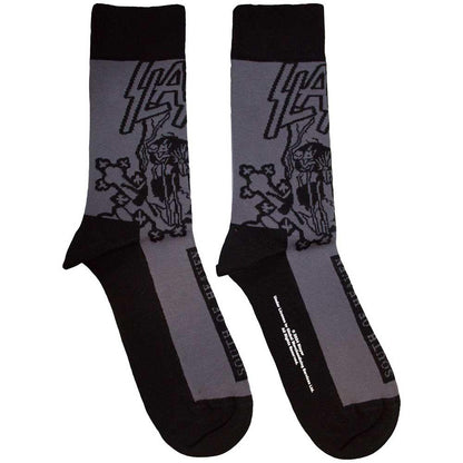 Charcoal Grey - Front - Slayer Unisex Adult South Of Heaven Mono Socks