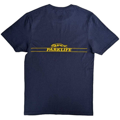 Navy Blue - Back - Blur Unisex Adult Parklife Back Print T-Shirt