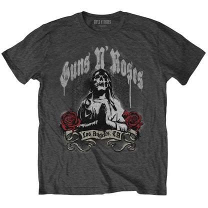 Charcoal Grey - Front - Guns N Roses Unisex Adult Death Men T-Shirt