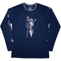 Navy Blue - Front - The Nightmare Before Christmas Unisex Adult Celestial Embellished Long-Sleeved T-Shirt