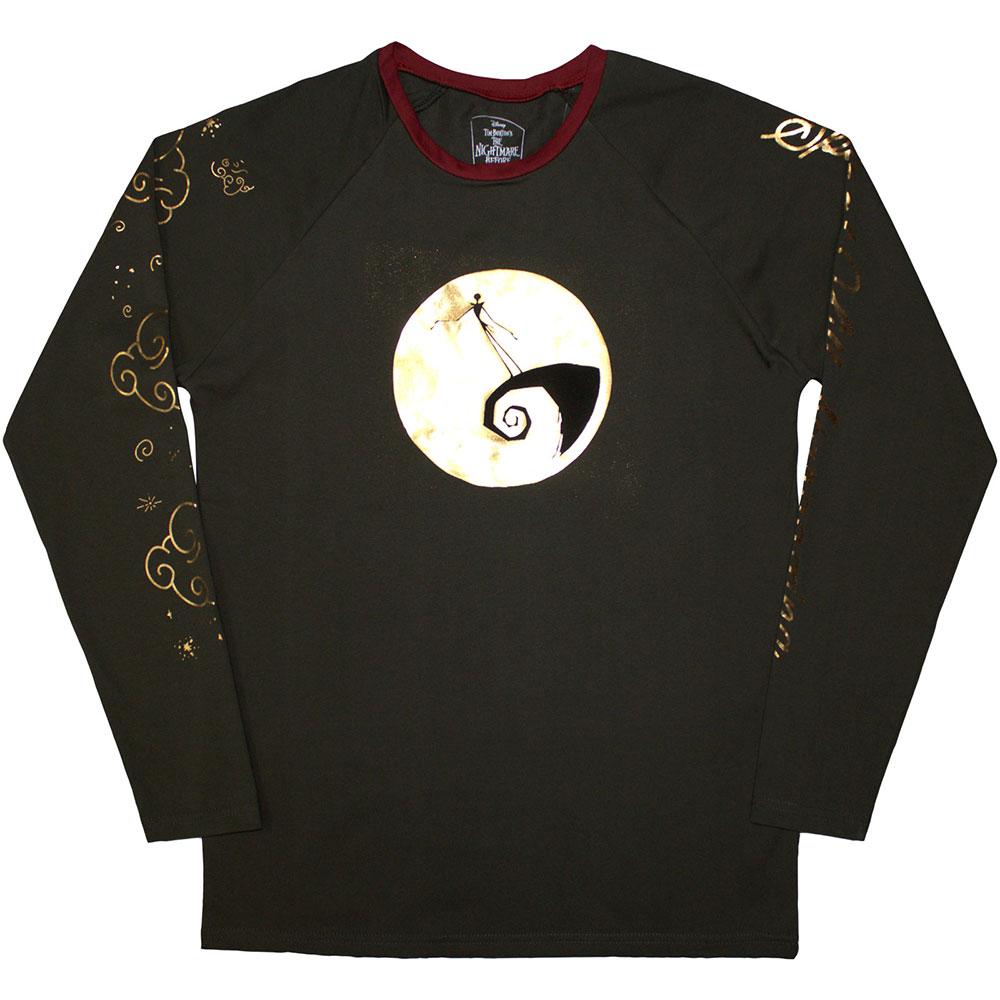 Green - Front - The Nightmare Before Christmas Unisex Adult Spiral Hill Long-Sleeved T-Shirt