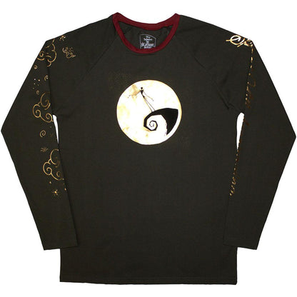 Green - Front - The Nightmare Before Christmas Unisex Adult Spiral Hill Long-Sleeved T-Shirt
