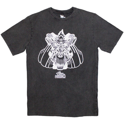 Charcoal Grey - Front - Thin Lizzy Unisex Adult The Rocker Stone Wash T-Shirt