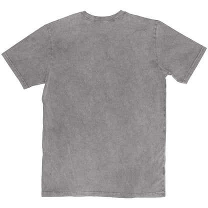 Grey - Back - Def Leppard Unisex Adult Tribal Skull Stone Wash T-Shirt