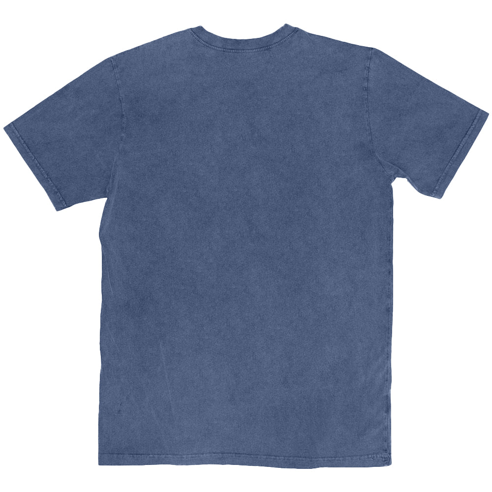 Denim Blue - Back - Machine Gun Kelly Unisex Adult Bench Stone Wash T-Shirt