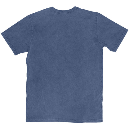 Denim Blue - Back - Machine Gun Kelly Unisex Adult Bench Stone Wash T-Shirt