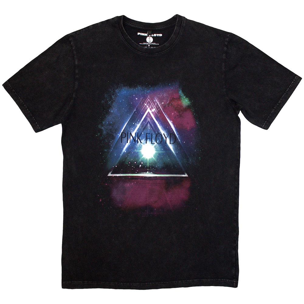 Black - Front - Pink Floyd Unisex Adult Space Prism Stone Wash T-Shirt