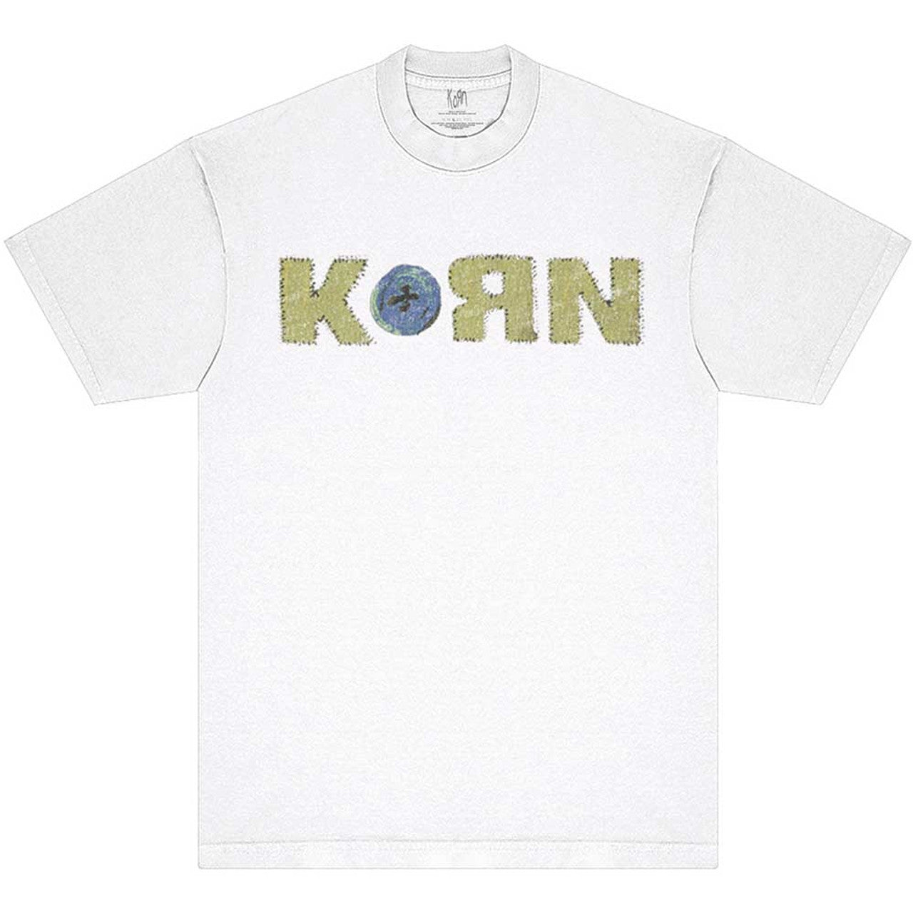 White - Front - Korn Unisex Adult Issues Doll T-Shirt