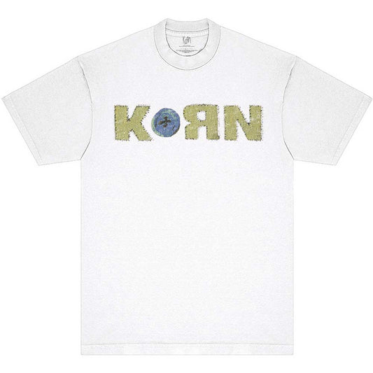 White - Front - Korn Unisex Adult Issues Doll T-Shirt