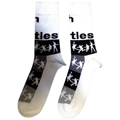 White - Back - The Beatles Unisex Adult With The Beatles Silhouette Socks