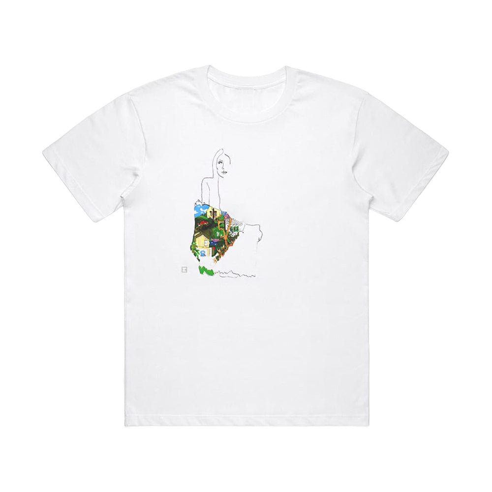 White - Front - Joni Mitchell Unisex Adult Ladies Album T-Shirt