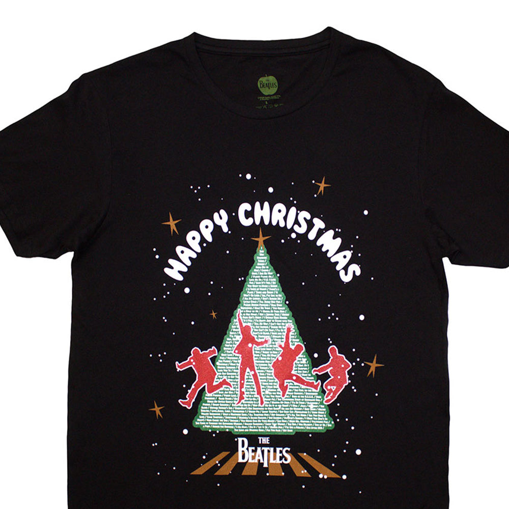 Black - Back - The Beatles Unisex Adult Christmas Tree T-Shirt