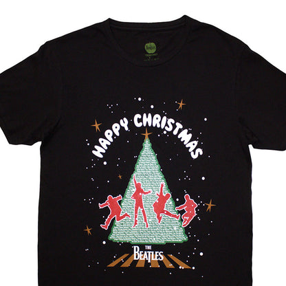 Black - Back - The Beatles Unisex Adult Christmas Tree T-Shirt