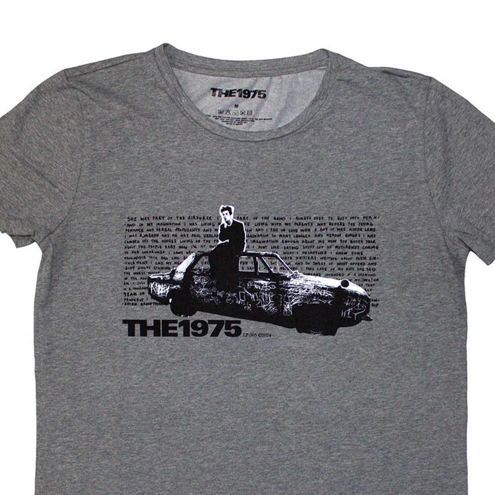 Grey - Back - The 1975 Womens-Ladies Car Photo T-Shirt