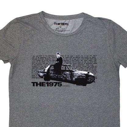 Grey - Back - The 1975 Womens-Ladies Car Photo T-Shirt