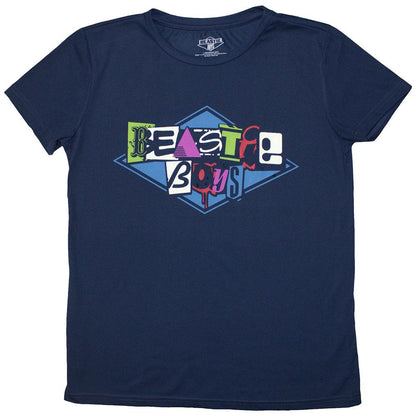 Denim Blue - Front - Beastie Boys Womens-Ladies Logo T-Shirt