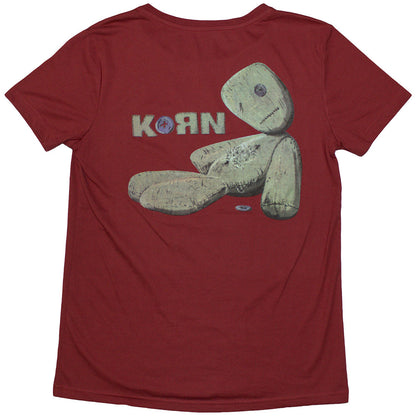 Red - Back - Korn Womens-Ladies Doll Issues Back Print T-Shirt