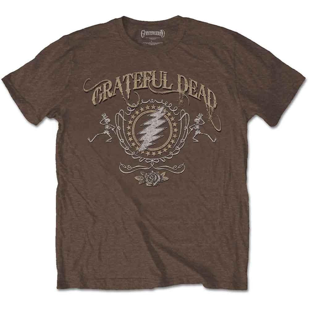 Brown - Front - Grateful Dead Unisex Adult Bolt T-Shirt
