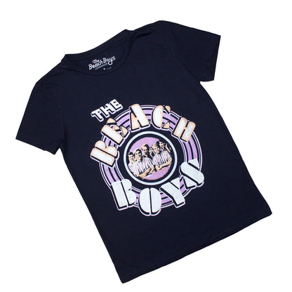 Navy Blue - Back - The Beach Boys Womens-Ladies Vintage Photo T-Shirt