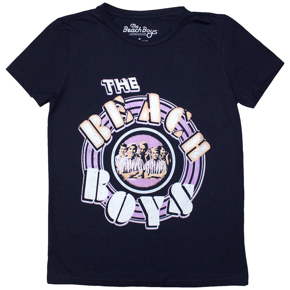 Navy Blue - Front - The Beach Boys Womens-Ladies Vintage Photo T-Shirt