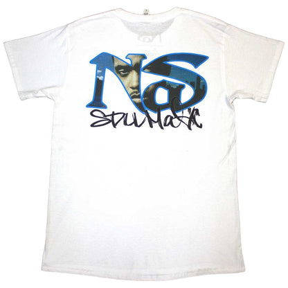 White - Back - Nas Unisex Adult Still City Infill Back Print T-Shirt