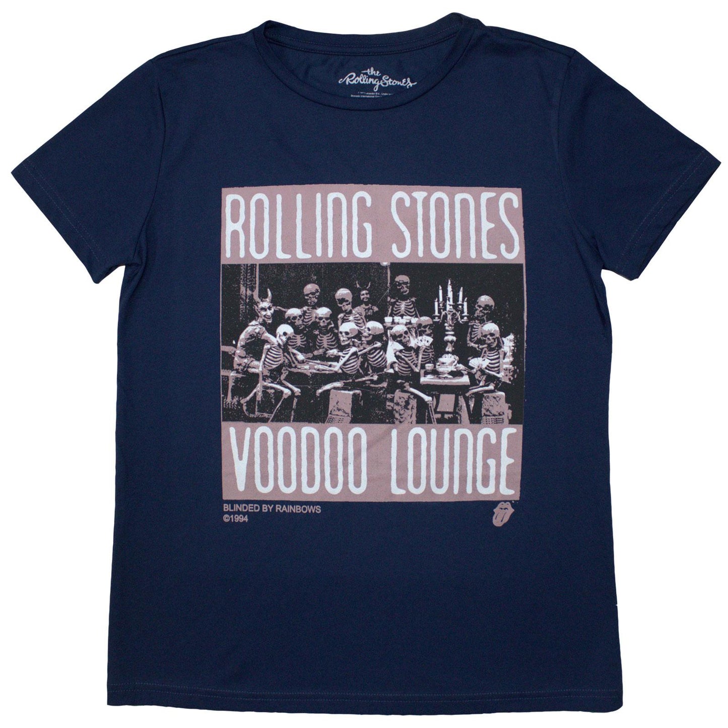 Denim Blue - Front - The Rolling Stones Womens-Ladies Voodoo Skulls T-Shirt