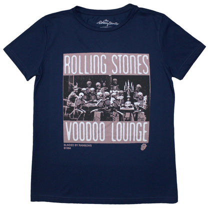 Denim Blue - Front - The Rolling Stones Womens-Ladies Voodoo Skulls T-Shirt