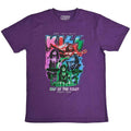 Purple - Back - Kiss Unisex Adult End Of The Road Colour Pop Back Print T-Shirt
