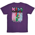Purple - Side - Kiss Unisex Adult End Of The Road Colour Pop Back Print T-Shirt