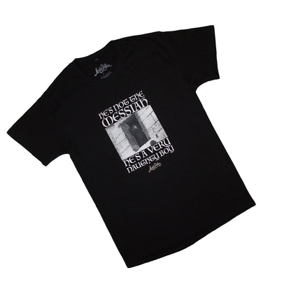Black - Back - Monty Python Unisex Adult Naughty Boy T-Shirt
