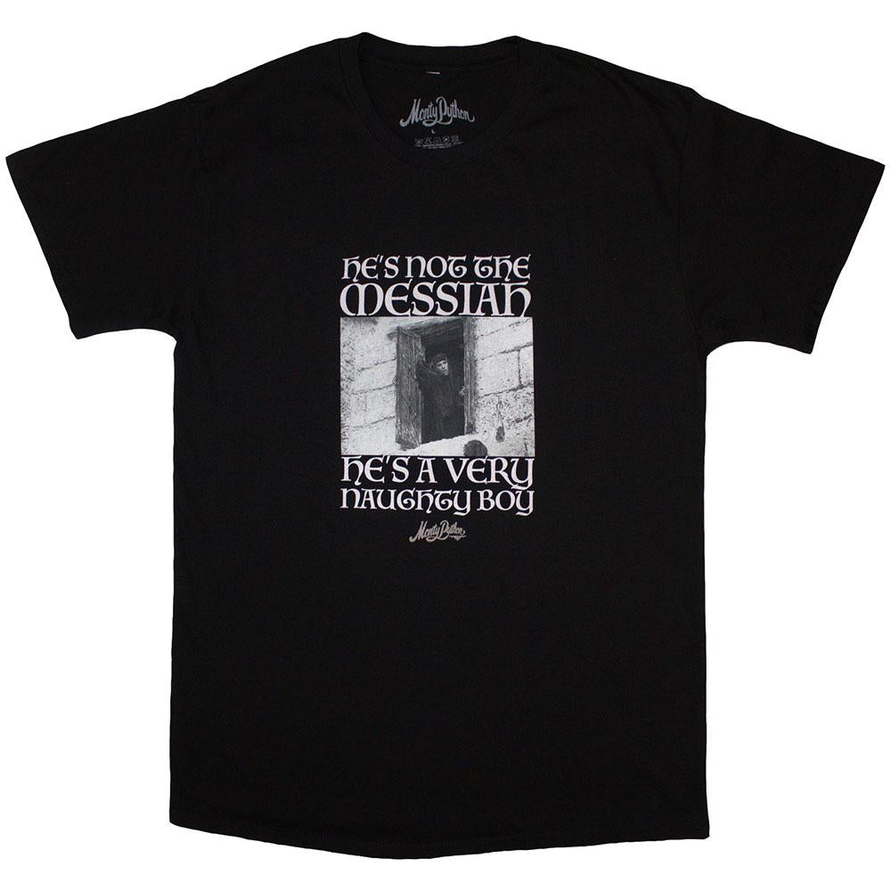 Black - Front - Monty Python Unisex Adult Naughty Boy T-Shirt