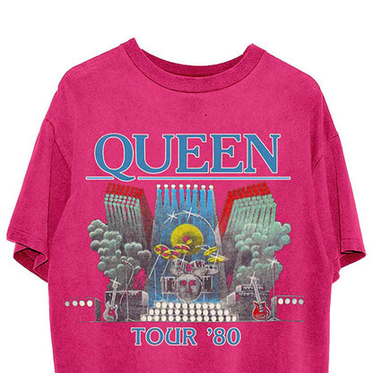 Pink - Back - Queen Unisex Adult Tour ´80 T-Shirt