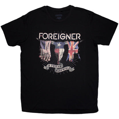 Black - Front - Foreigner Unisex Adult Texas Farewell T-Shirt