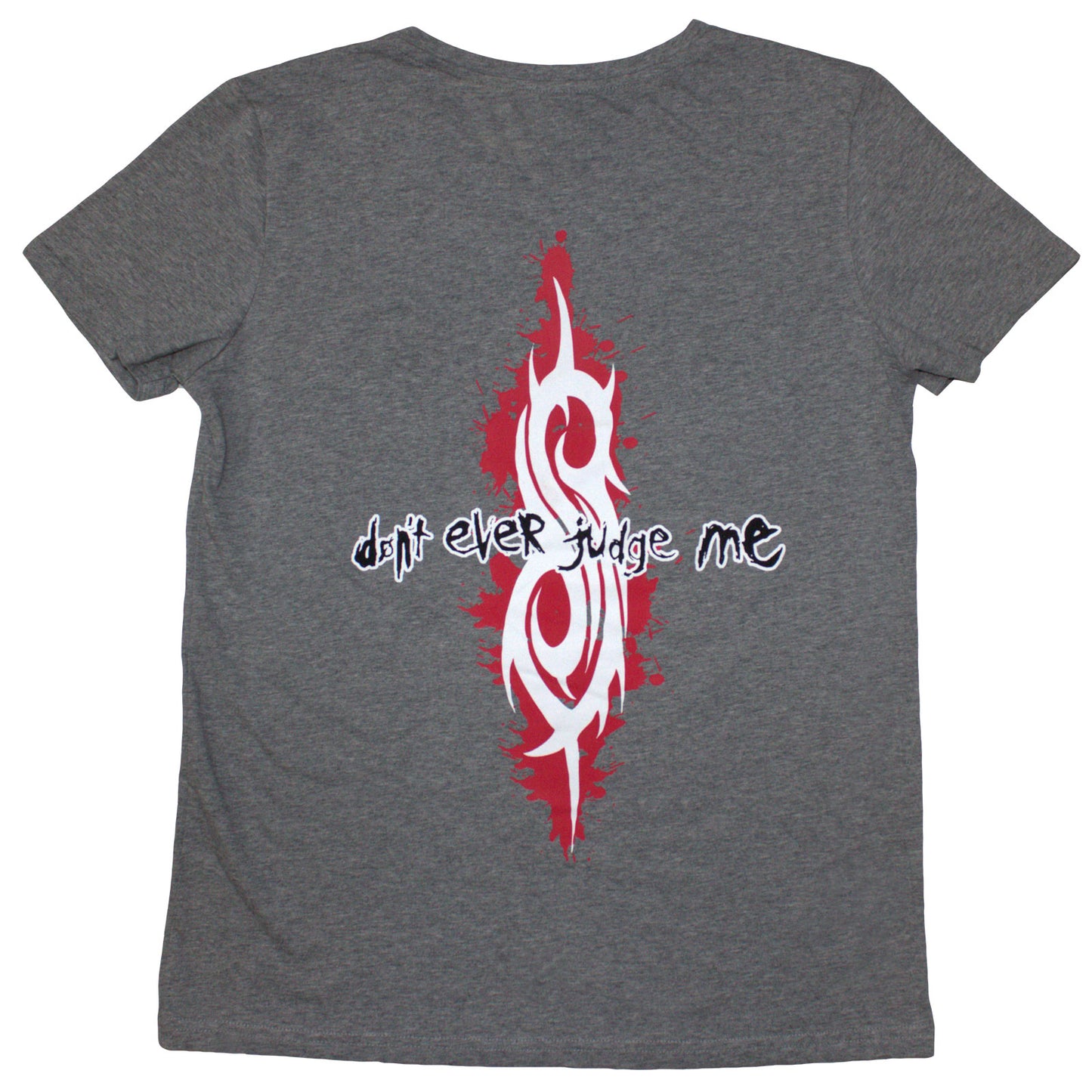 Grey - Back - Slipknot Womens-Ladies Don´t Ever Judge Me Back Print T-Shirt