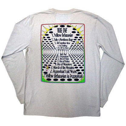 Sand - Back - The Beatles Unisex Adult Yellow Submarine Track List Long-Sleeved T-Shirt