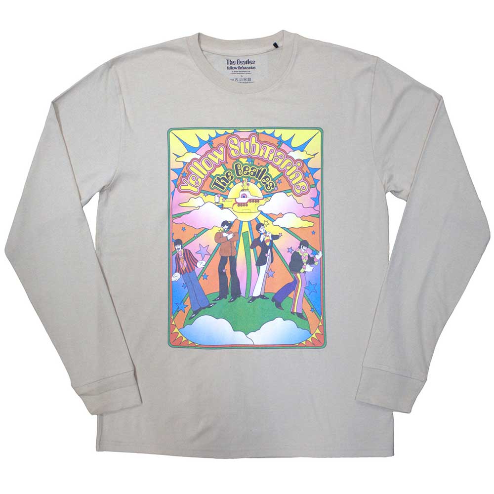 Sand - Front - The Beatles Unisex Adult Yellow Submarine Track List Long-Sleeved T-Shirt